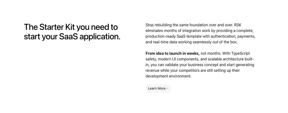 React Starter Kit (RSK) hero image