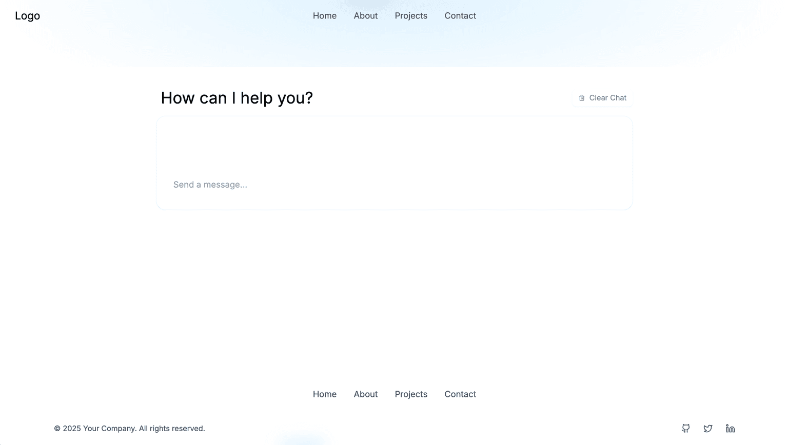 Next.js + Convex AI Chat Starter v.0.1 hero image